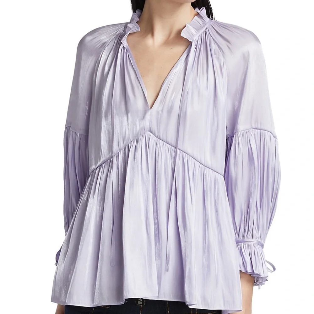 Cinq A Sept Phyllis Gathered Blouse - Picture 4 of 15